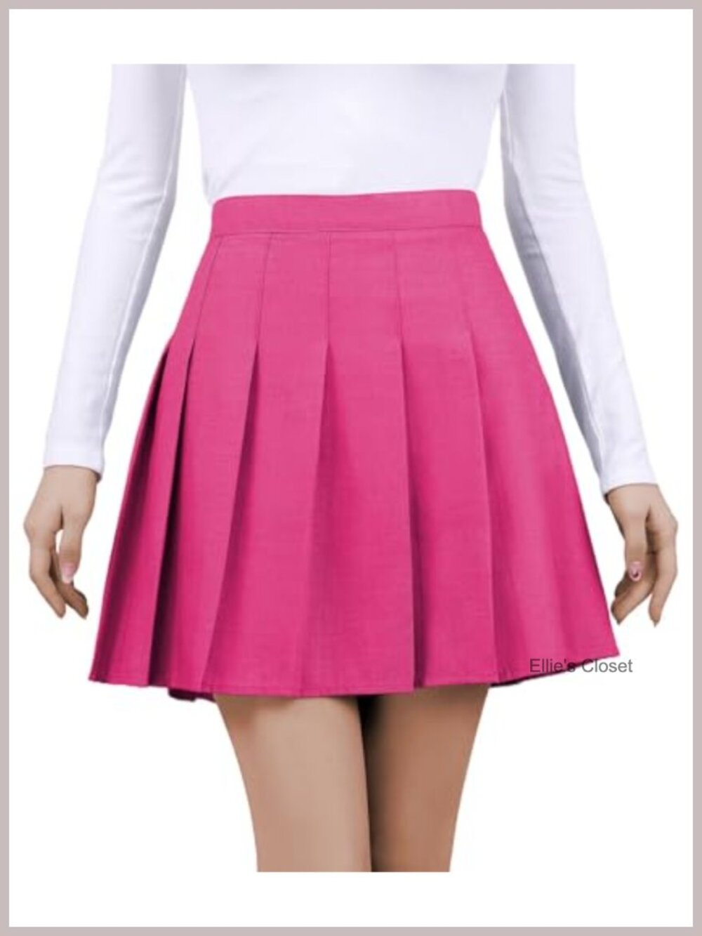 Women's Pleated Mini Skort with Built-in Shorts High Waisted Athletic Skirt